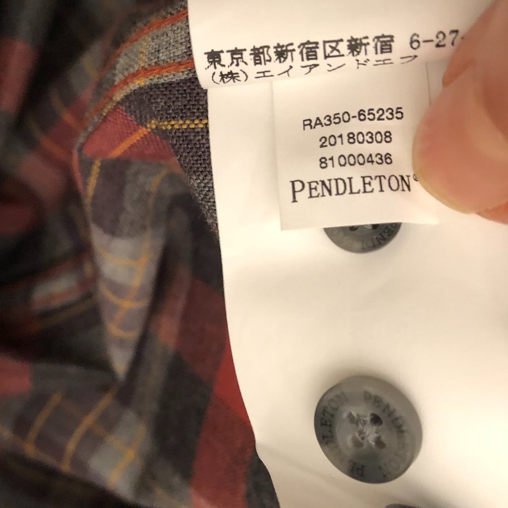 Pendleton Landry Rust And Gray Plaid Button Up Sh… - image 7